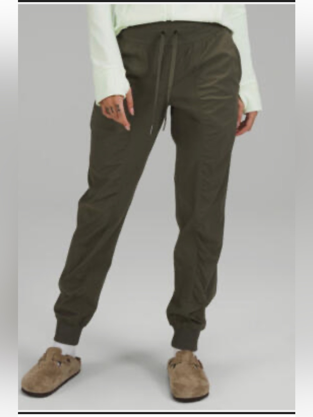 Size 12 Lululemon Studio Jogger full Length, Dark Green